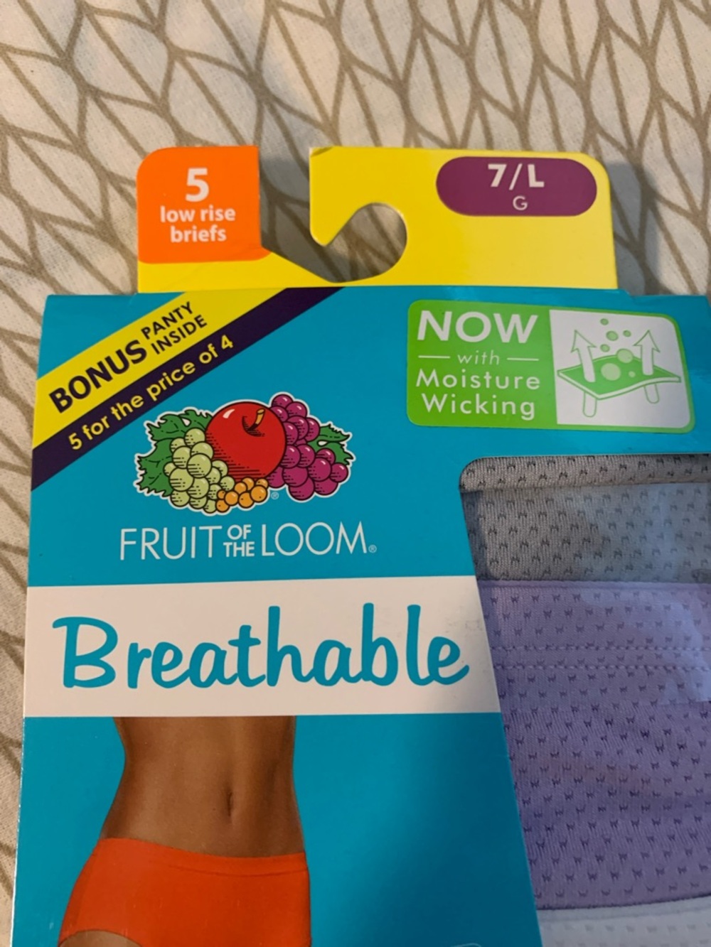 Fruit of the Loom Low-Rise Breathable Briefs - - Picture 2 of 4